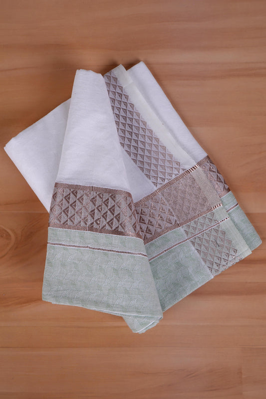 Aayush Cotton Jaquard Shirtings & Dhoti Single Set - D4