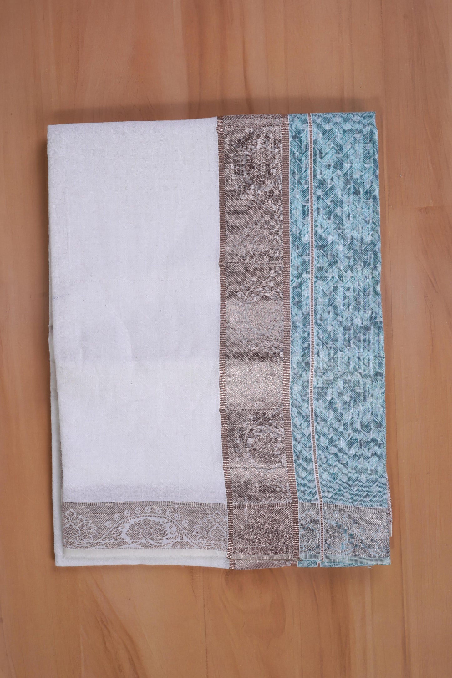 Aayush Cotton Jaquard Shirtings & Dhoti Single Set - D10
