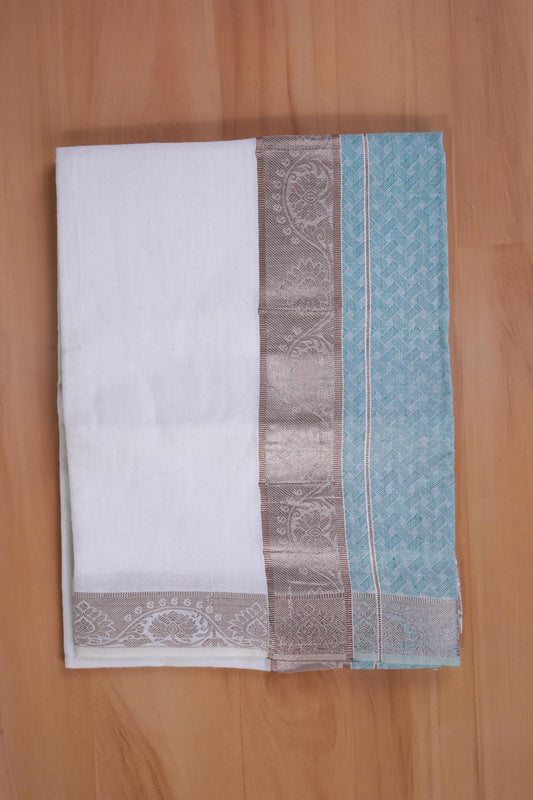 Aayush Cotton Jaquard Shirtings & Dhoti Single Set - D10