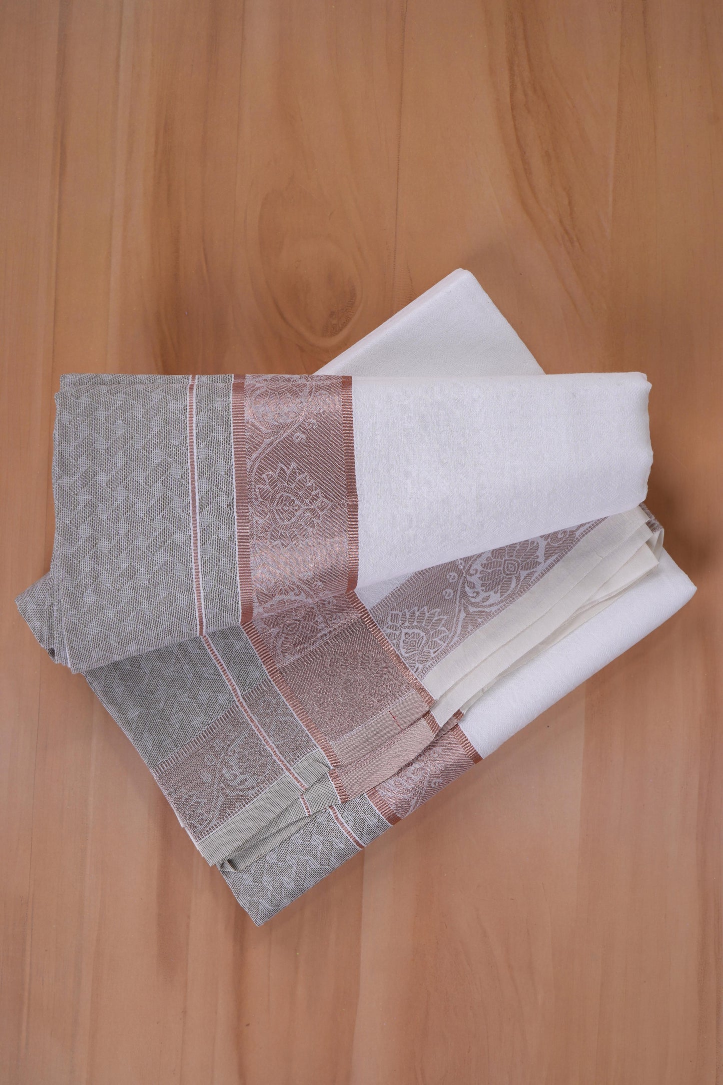 Aayush Cotton Jaquard Shirtings & Dhoti Single Set - D6