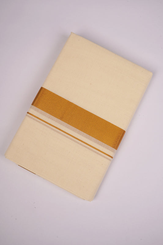 GLD-07C CREAM DOUBLE DHOTI  3.80 MTR