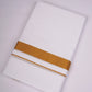 GLD-39 WHITE DOUBLE DHOTI  4.00 MTR
