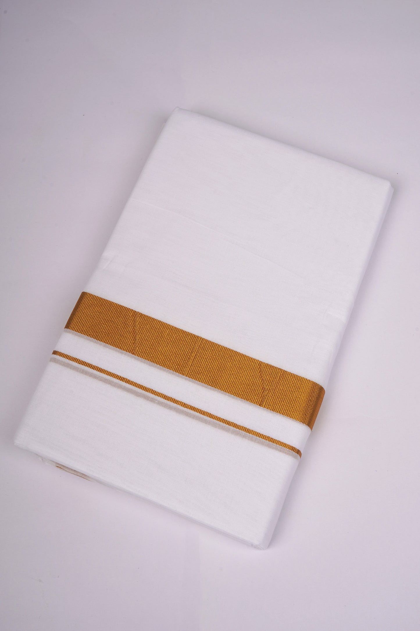 GLD-39 WHITE DOUBLE DHOTI  4.00 MTR