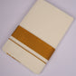 GLD-35C CREAM DOUBLE DHOTI  3.80 MTR