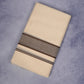 FCD-74C CREAM DOUBLE DHOTI  4.00 MTR - Brown