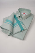 WedsLove Sea Blue Single Set F/S-wedding dress for men (Perfume & Dhoti Belt Free)