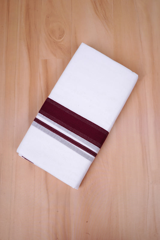 FCD-246 W/D DHOTI 4.00 MTR-Dark Maroon