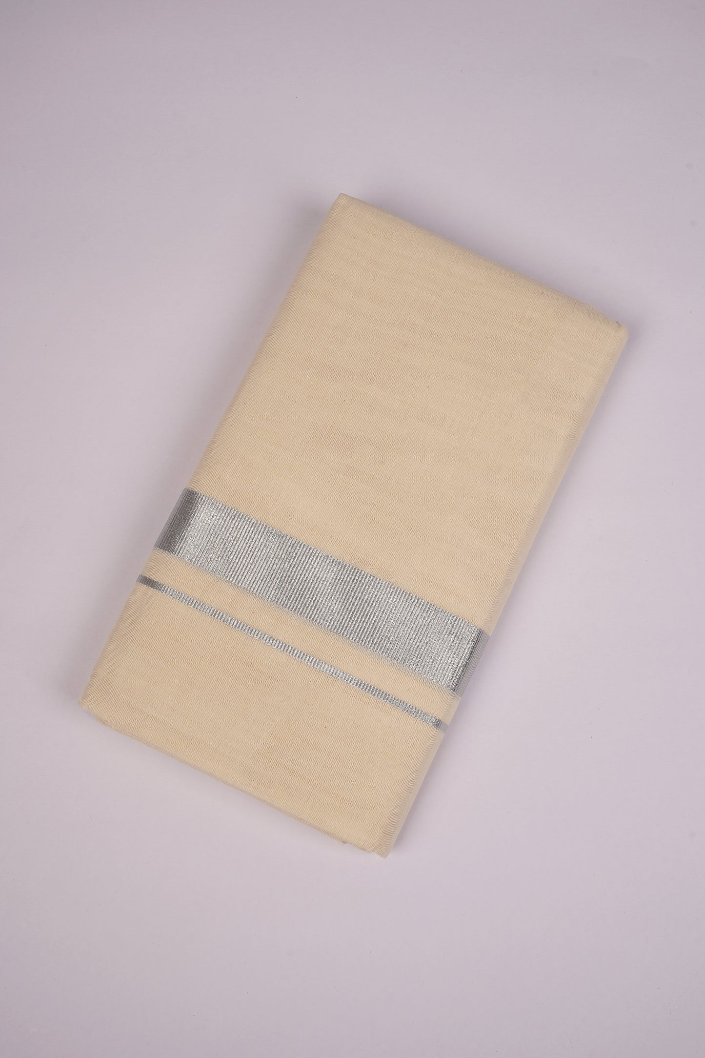 SLD-15C CREAM DOUBLE DHOTI  4.10 MTR