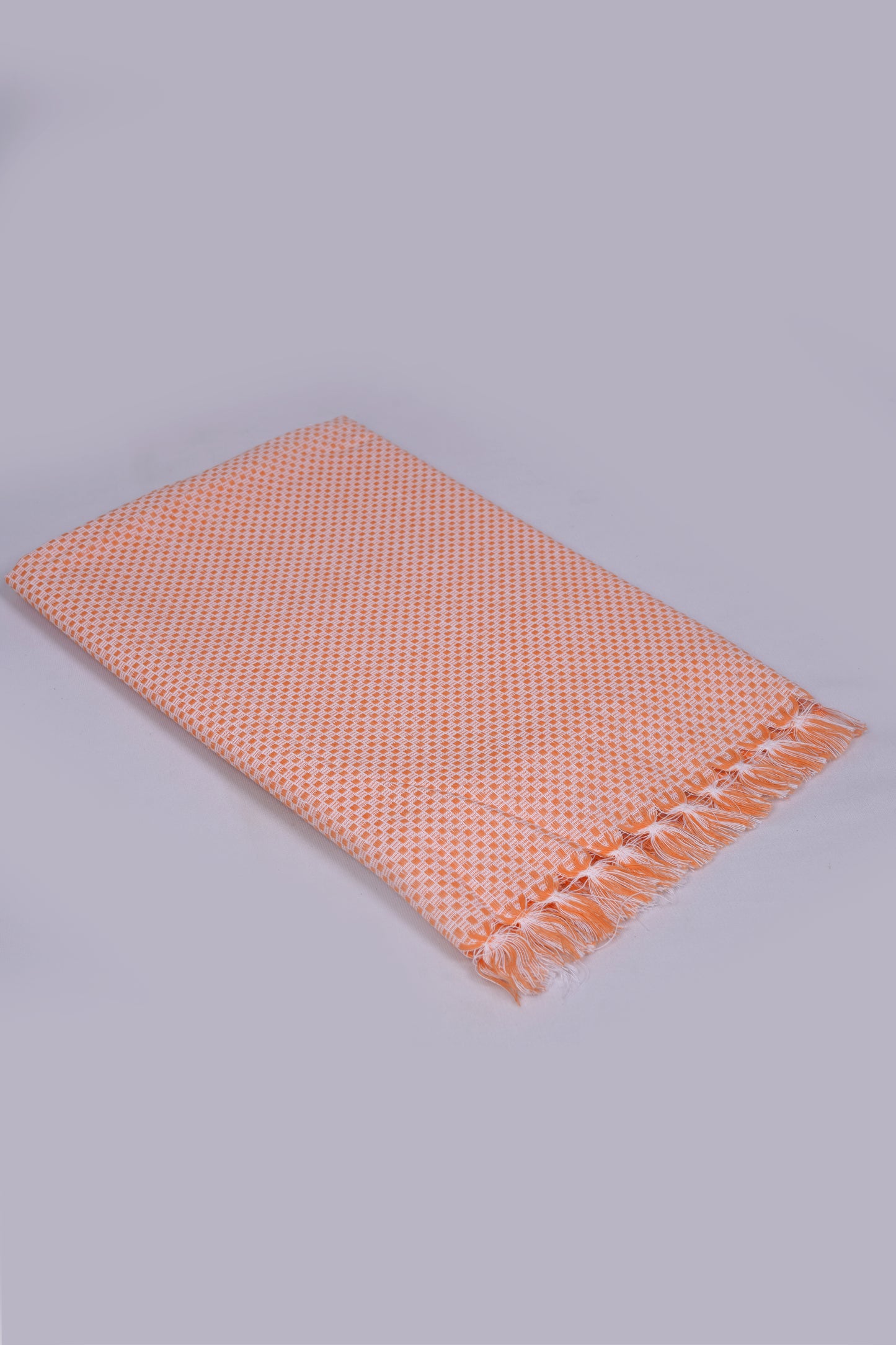 COLOUR MINICHECK COTTON - CBT-24 BATH TOWEL - 30X60 - LIGHT ORANGE