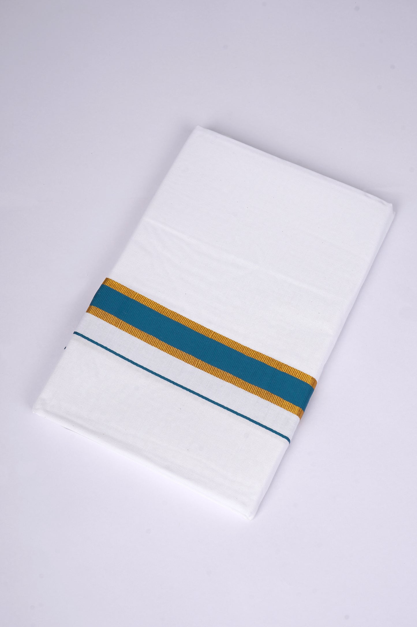 FS-115 W/S DHOTI 2.00 MTR - GOLD DARK BLUE