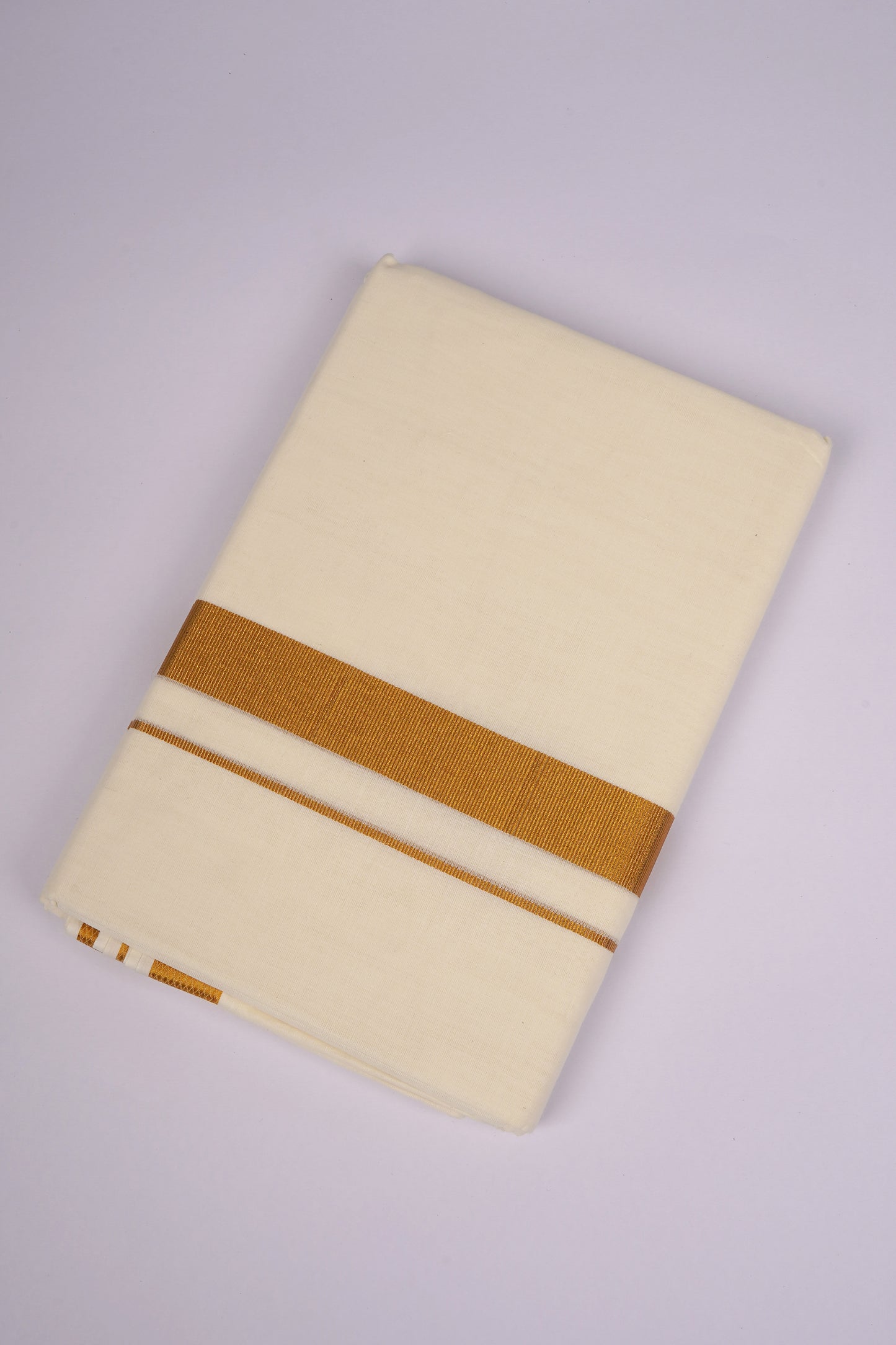 GLD-101C CREAM DOUBLE DHOTI  4.00 MTR
