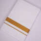 GLD-99 WHITE DOUBLE DHOTI  4.00 MTR