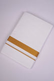 GLD-99 WHITE DOUBLE DHOTI  4.00 MTR