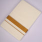 GLD-99C CREAM DOUBLE DHOTI  4.00 MTR