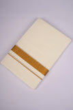 GLD-99C CREAM DOUBLE DHOTI  4.00 MTR