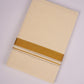 GLD-90C CREAM DOUBLE DHOTI  3.80 MTR