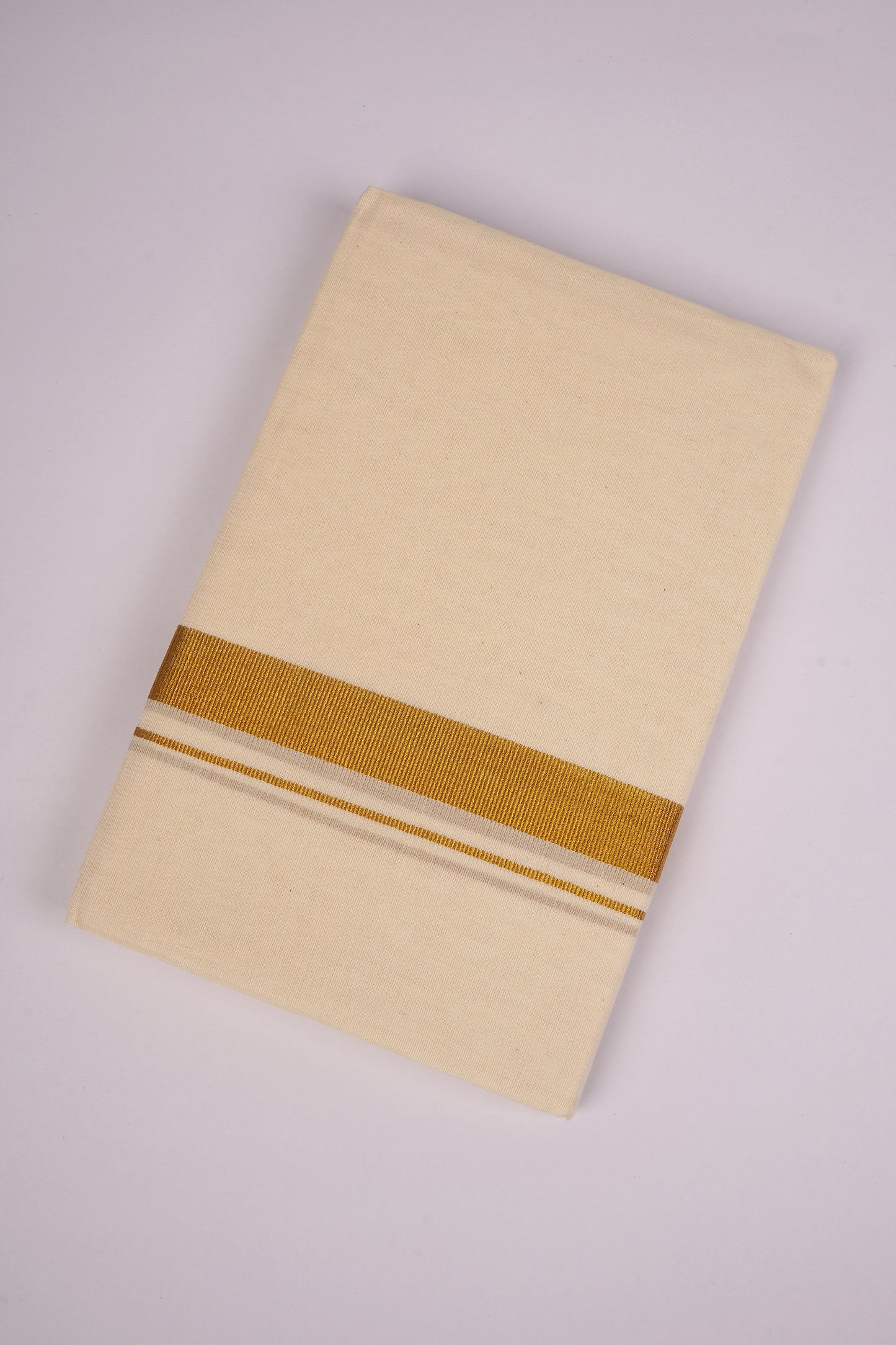 GLD-90C CREAM DOUBLE DHOTI  3.80 MTR