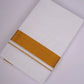 GLD-95 WHITE DOUBLE DHOTI  3.80 MTR