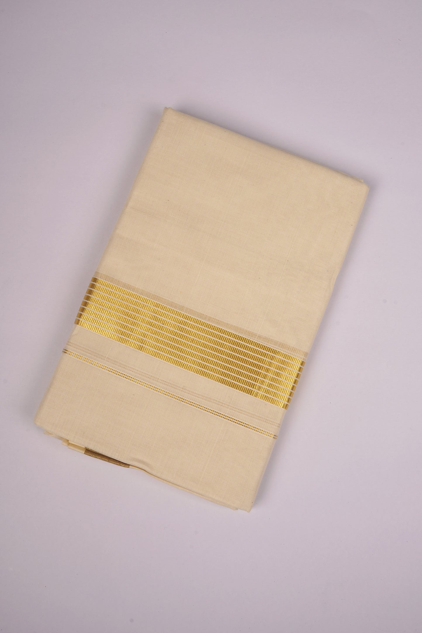 GLD-120C CREAM DOUBLE DHOTI  4.00 MTR