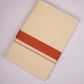 FD-08C CREAM DOUBLE DHOTI  3.80 MTR-Dark Orange