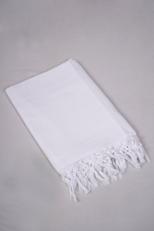 WHITE HONEY COMBED - WBT-05 BATH TOWEL - 30X60 - WHITE