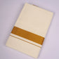 GLD-34C CREAM DOUBLE DHOTI  3.80 MTR