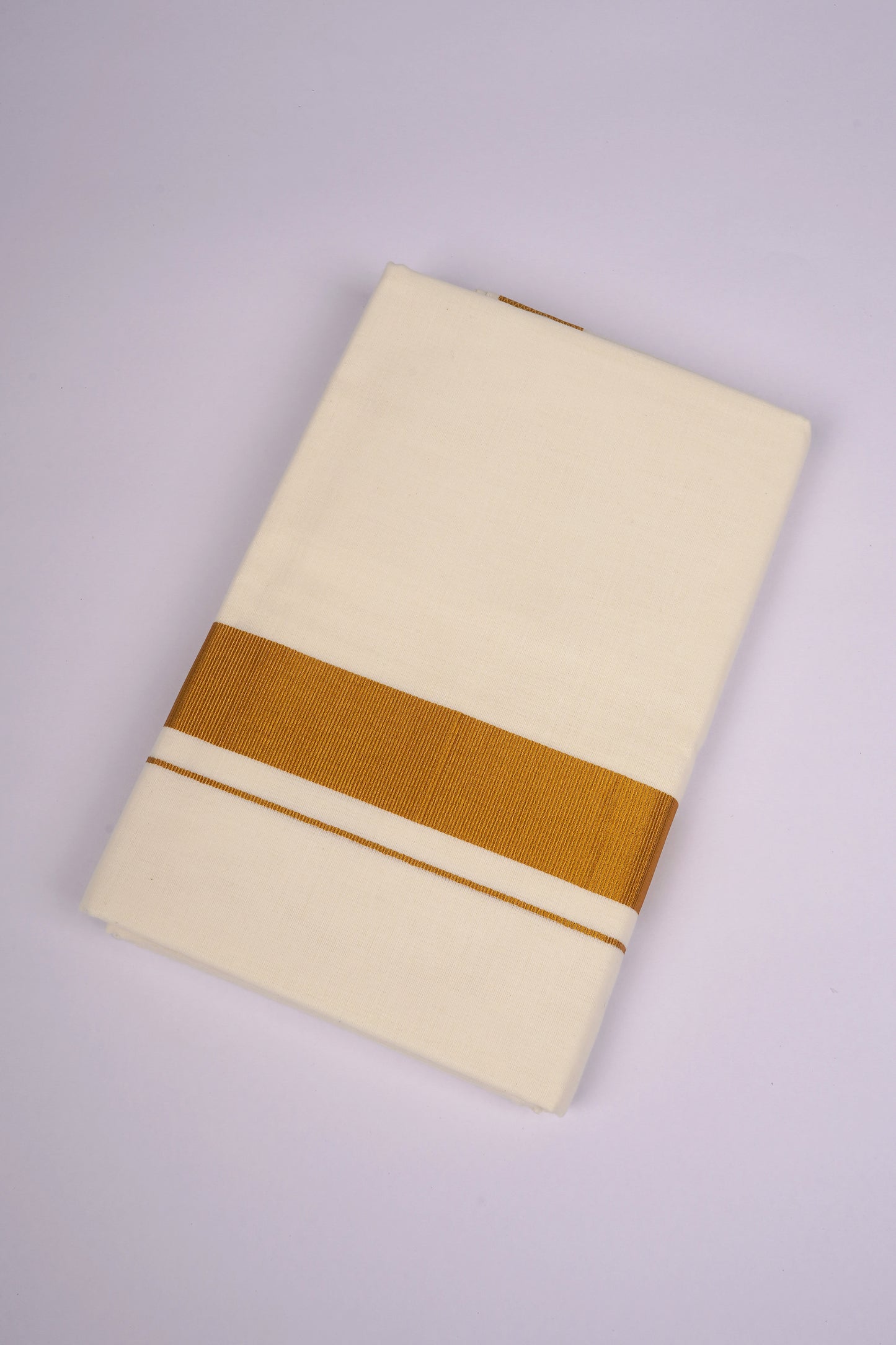GLD-34C CREAM DOUBLE DHOTI  3.80 MTR