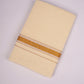 GLD-164C CREAM DOUBLE DHOTI  4.00 MTR