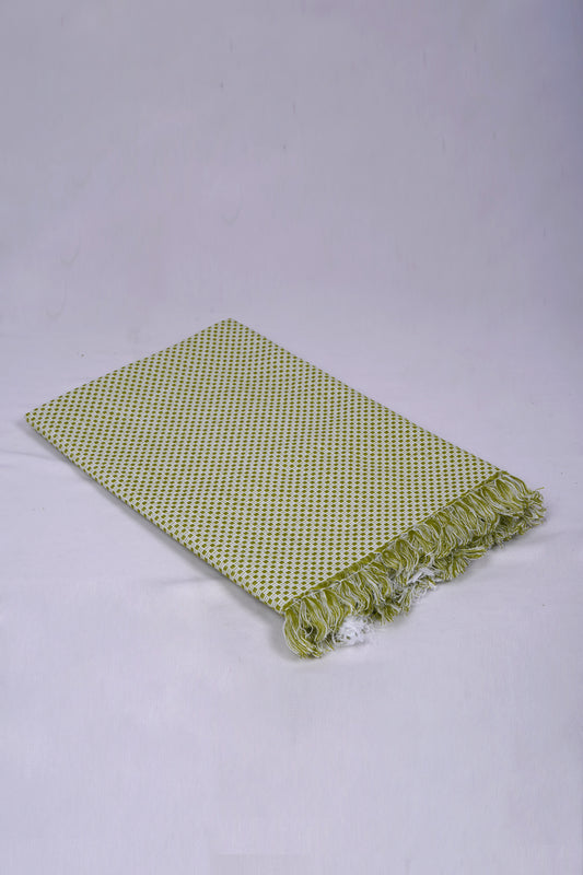 COLOUR MINICHECK COTTON - CBT-24 BATH TOWEL - 30X60 - GREEN