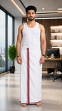 Easy Fit Fancy W/S Dhoti - Maroon