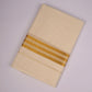 GLD-157C CREAM DOUBLE DHOTHIE 4.00 MTR