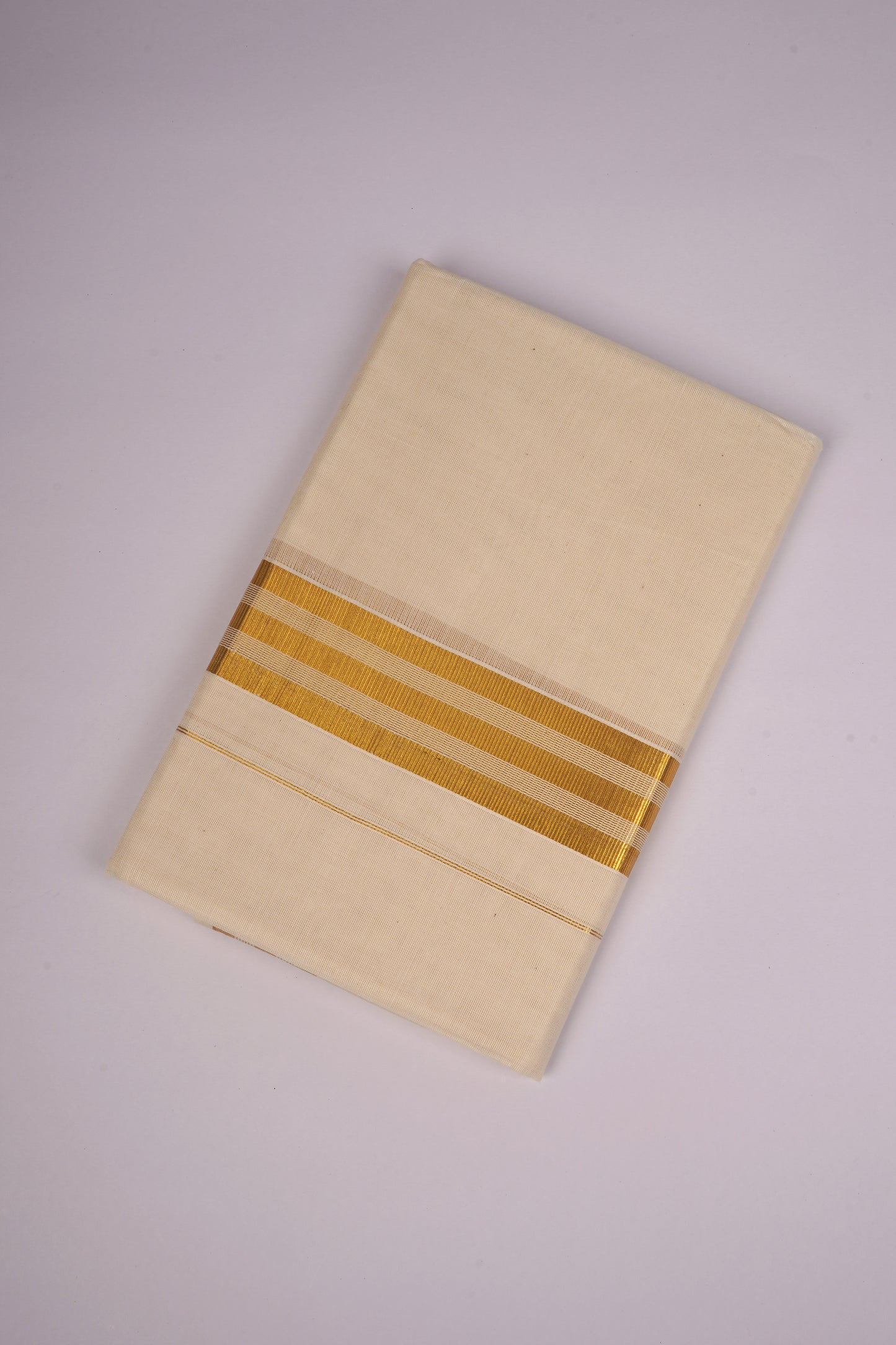 GLD-157C CREAM DOUBLE DHOTHIE 4.00 MTR