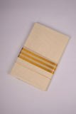 GLD-157C CREAM DOUBLE DHOTHIE 4.00 MTR