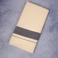 FCD-39C CREAM DOUBLE DHOTI  4.00 MTR - Dark Blue