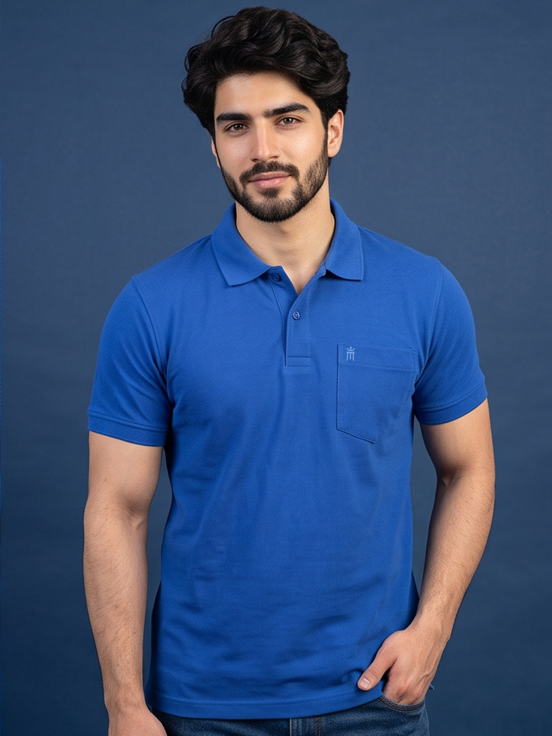 Python Plain SEA BLUE Color T-Shirt - 70009