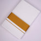 GLD-35 WHITE DOUBLE DHOTI  3.80 MTR
