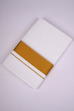 GLD-35 WHITE DOUBLE DHOTI  3.80 MTR