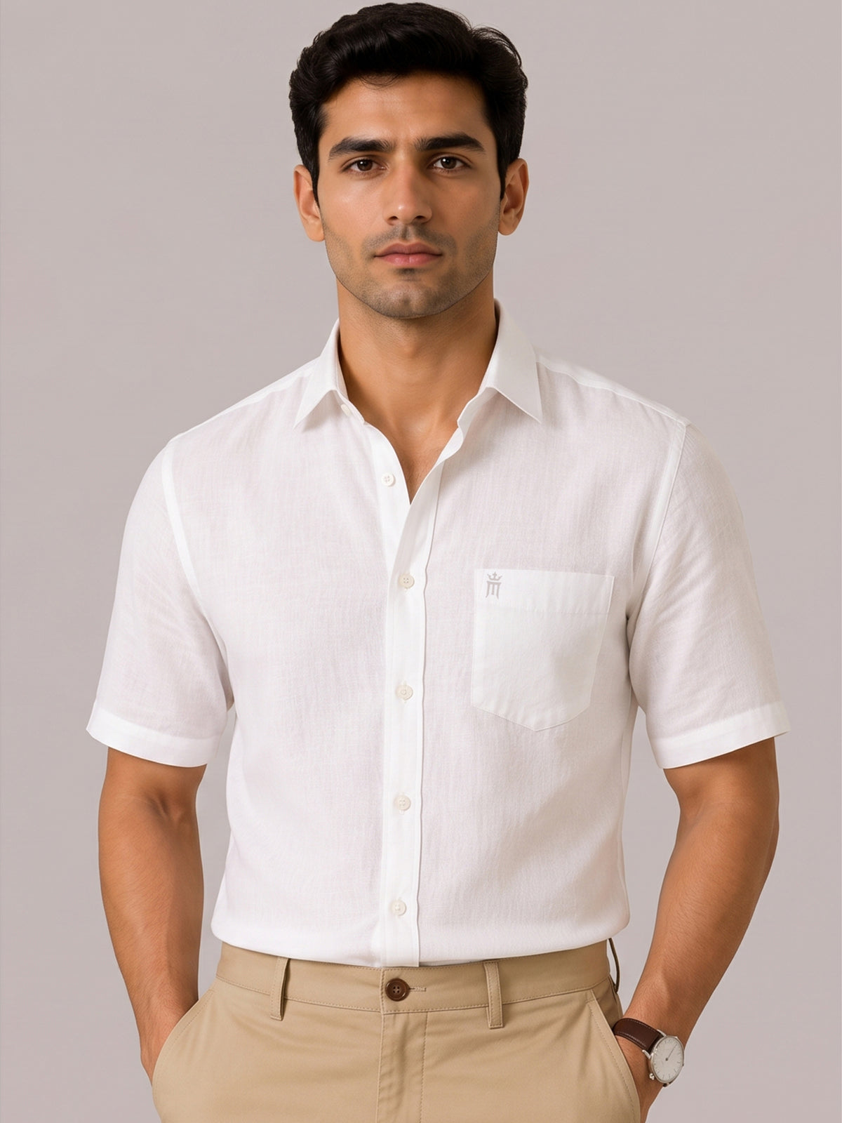 Risholin Formal White Shirt For Men