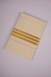 SLD-66C CREAM DOUBLE DHOTI  4.00 MTR