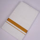 GLD-114 WHITE DOUBLE DHOTI  3.70 MTR