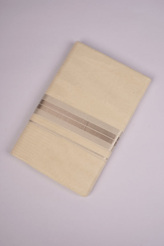 SLD-74C CREAM DOUBLE DHOTI  4.00 MTR