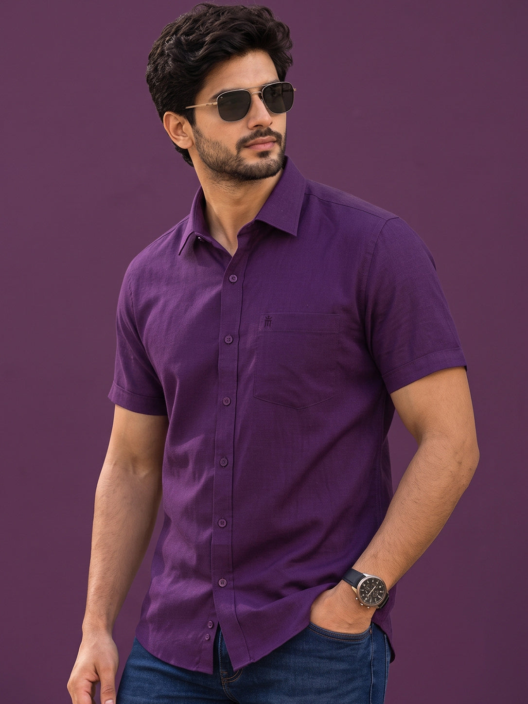 MCR VEGA FORD 23005 Half Sleeve Formal Color Shirt For Men