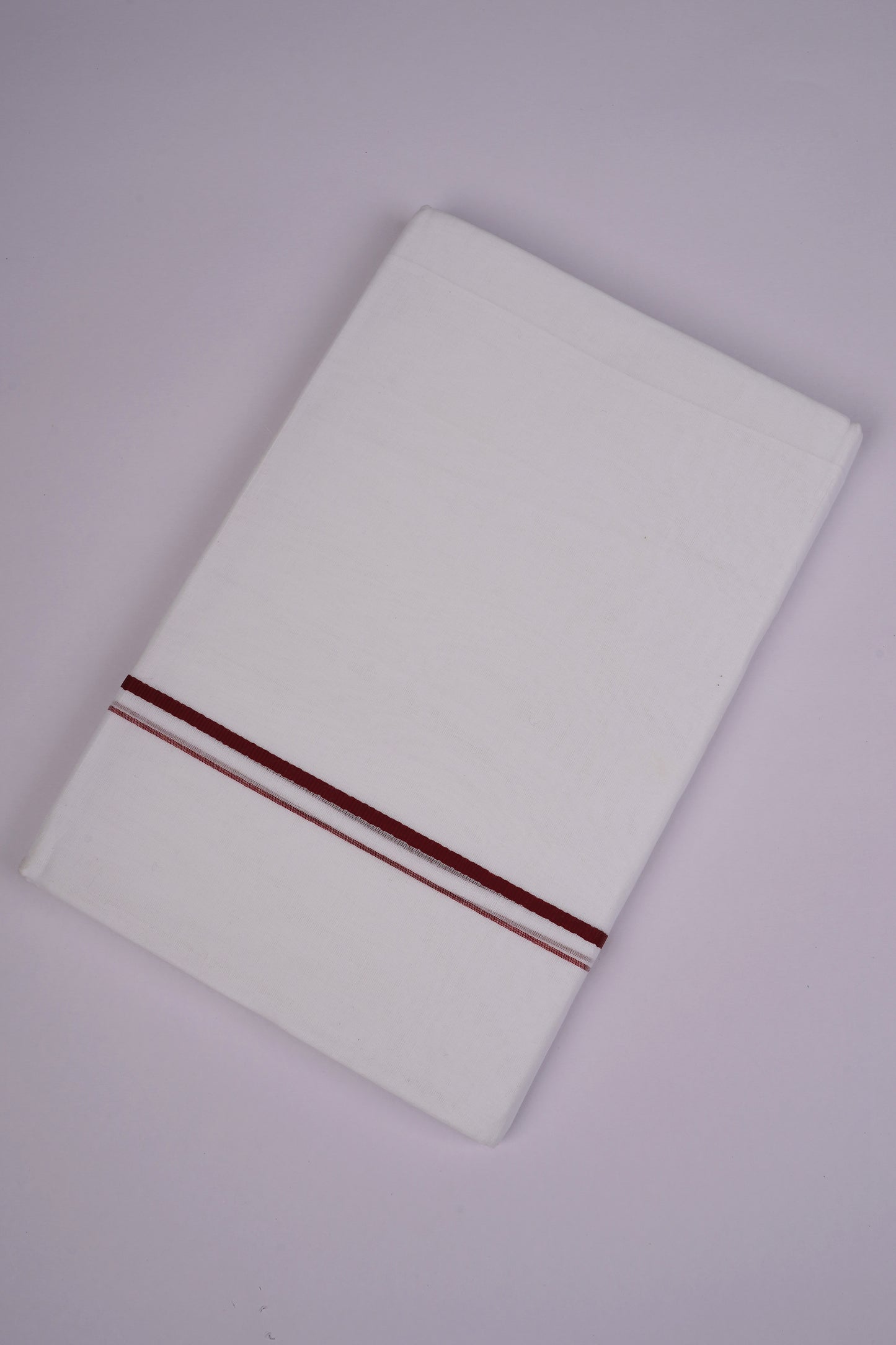 SD-16 WHITE DOUBLE DHOTI  4.00 MTR - Brown
