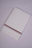 SD-16 WHITE DOUBLE DHOTI  4.00 MTR - Brown
