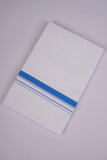 HD-23 WHITE DOUBLE DHOTI  4.00 MTR - blue