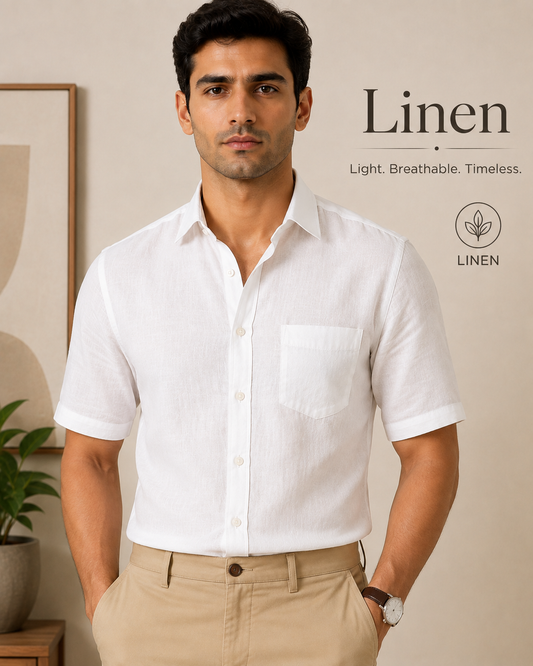 Risholin Formal White Shirt For Men