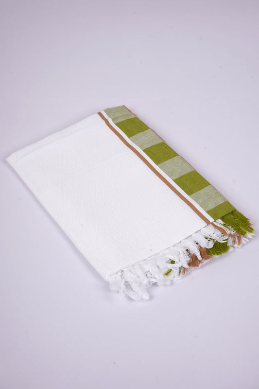 JOCKEY HONEY COMBED COTTON - WBT-11 BATH TOWEL - 30X60 - GREEN