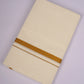 GLD-97C CREAM DOUBLE DHOTI    3.80 MTR