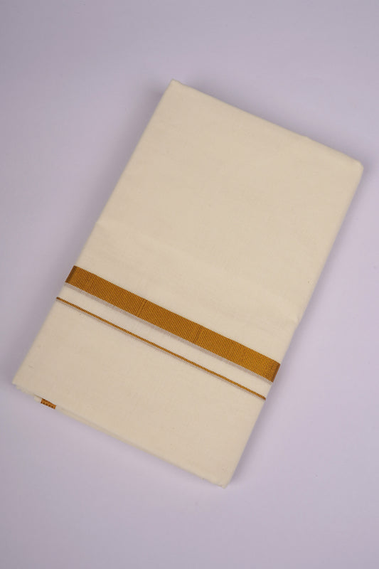GLD-97C CREAM DOUBLE DHOTI    3.80 MTR