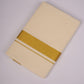 GLD-91C CREAM DOUBLE DHOTI  3.80 MTR